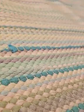Handmade | Accents | Vintage Handwoven Pastel Rag Rug 54 X 83 | Poshmark